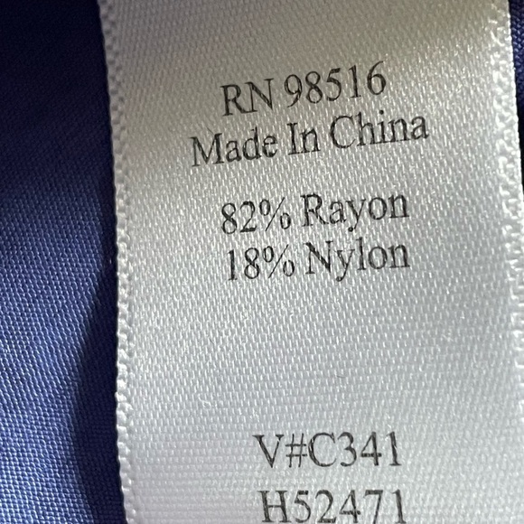 Coldwater Creek Blouse Violet Purple Buckle 3/4 Sleeve Size PXS - Picture 6 of 7